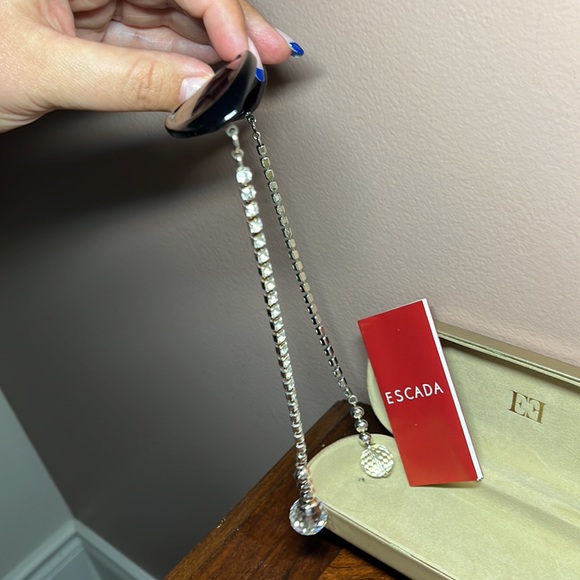 ESCADA Women's Round Oval Underwired Rhinestone Chain 90s E 1204 Sunglasse - Picture 3 of 4